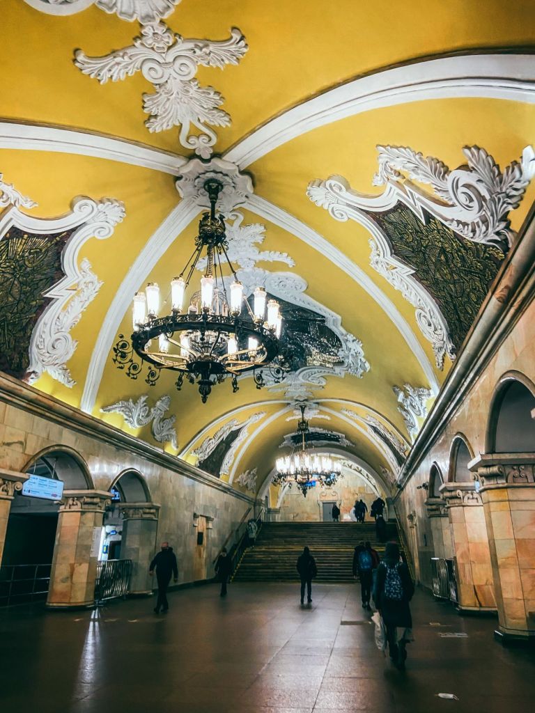 The Moscow metro system is a work of art that you must see on your travel guide.