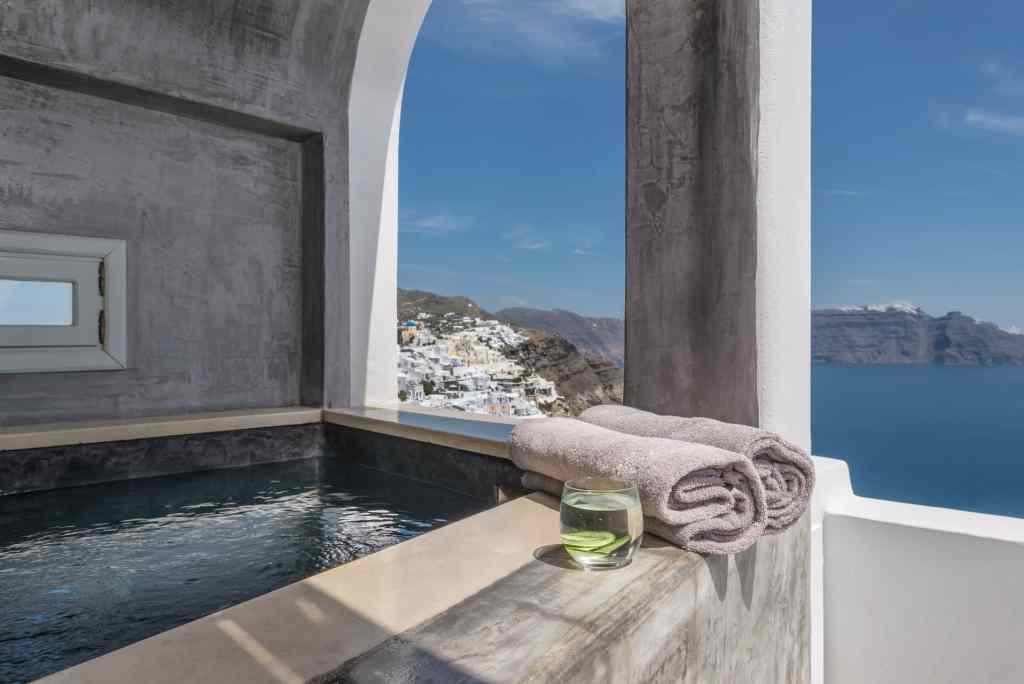 One of the best Santorini hotels is Andronis Luxury Suites. Their romantic cave pools are unforgettable.